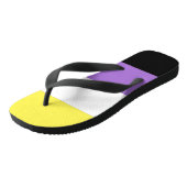 Non-binaire trotsvlag teenslippers (Schuin)