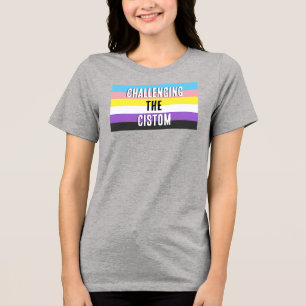 Non-binaire Uitdaging van de douane Tri-Blend Shirt