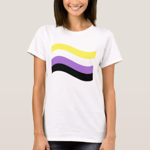 Non-binaire vlag zwaaiend t-shirt