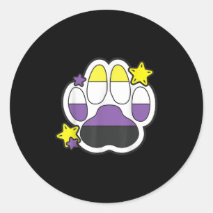 Non-binairier furry poot lgbtq maand gay rechten t ronde sticker