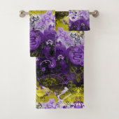 Non-Binary Dragon Damask - NonBinary Pride Vlag Bad Handdoek (Insitu)