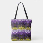 Non-Binary Dragon Damask - NonBinary Pride Vlag Draagtas (Achterkant)