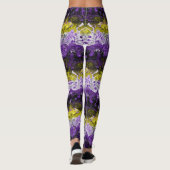 Non-Binary Dragon Damask - NonBinary Pride Vlag Leggings (Achterkant)