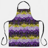 Non-Binary Dragon Damask - NonBinary Pride Vlag Schort (Voorkant)