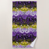 Non-Binary Dragon Damask - NonBinary Pride Vlag Strandlaken (Voorkant)