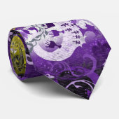 Non-Binary Dragon Damask - NonBinary Pride Vlag Stropdas (Opgerold)