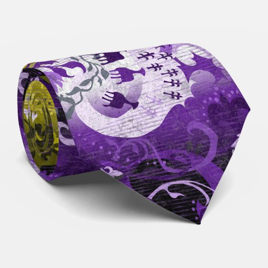 Non-Binary Dragon Damask - NonBinary Pride Vlag Stropdas (Opgerold)