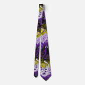 Non-Binary Dragon Damask - NonBinary Pride Vlag Stropdas (Achterkant)