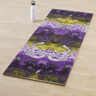 Non-Binary Dragon Damask - NonBinary Pride Vlag Yogamat