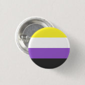 Non-Binary Flag Badge Ronde Button 3,2 Cm (Voorkant /achterkant)