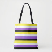 Non-binary Flag LGBT Canvas tas (Voorkant)