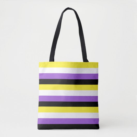 Non-binary Flag LGBT Canvas tas (Voorkant)