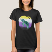 Non Binary Flag Turtle Sunglasses   LGBT Nonbinary T-shirt (Voorkant)