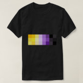Non-Binary Pixel Sticker Sticker T-shirt (Design voorkant)