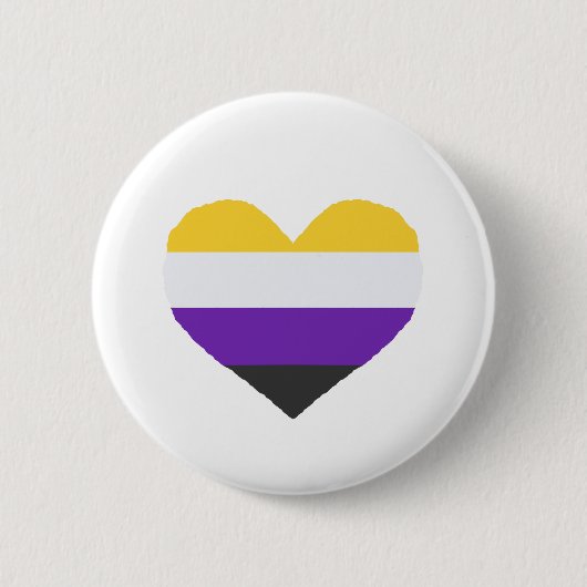 Non-Binary Pride Badge Ronde Button 5,7 Cm (Voorkant)