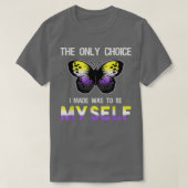 Non-Binary Pride Butterfly Funny LGBT Nonbinary FL T-shirt (Design voorkant)