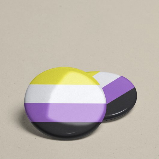 Non-binary Pride Community Flag LGBT Symbool Ronde Button 5,7 Cm