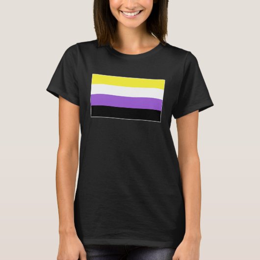 Non-Binary Pride Flag Clothes Nonbinary LGBT T-shirt (Voorkant)
