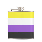 Non-Binary Pride flag Heupfles (Voorkant)