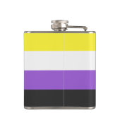 Non-Binary Pride flag Heupfles (Achterkant)