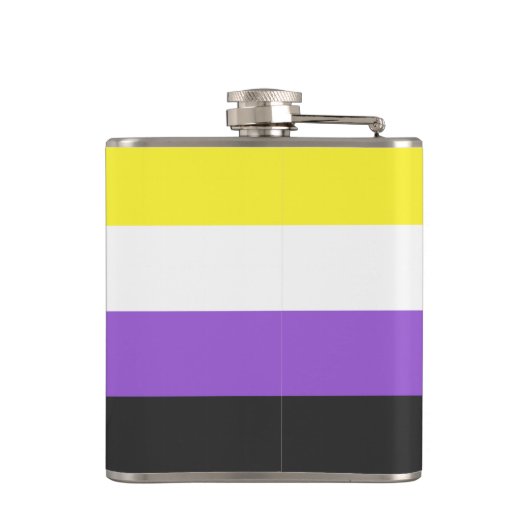 Non-Binary Pride flag Heupfles (Achterkant)