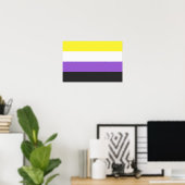 Non-Binary Pride vlag Poster (Thuiskantoor)