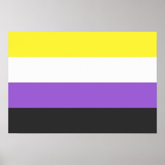 Non-Binary Pride vlag Poster (Voorkant)