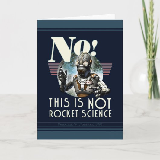Non! Ce n'est pas la carte de voeux Rocket Science (Devant)