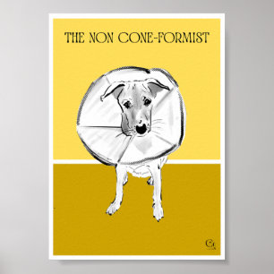 Non Cone-Formist Art, Dog Poster voor dierenliefhe