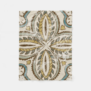 Non-Embellished Batik Square III Fleece Deken