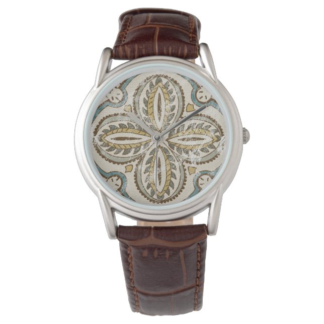 Non-Embellished Batik Square III Horloge (Voorkant)