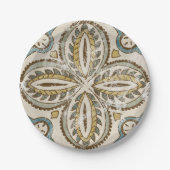 Non-Embellished Batik Square III Papieren Bordje (Voorkant)