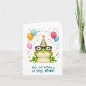"Non-grenouille-ettable !" Carte d'anniversaire de (Devant)