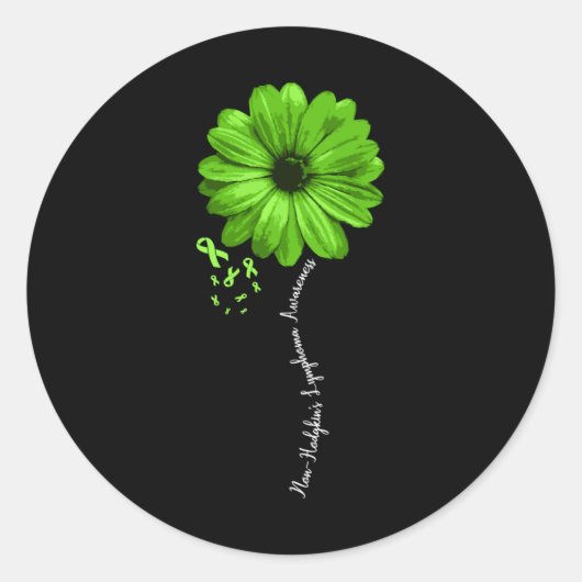 Non-Hodgkin-lymfoom bewustzijnsstrijder Ronde Sticker (Voorkant)