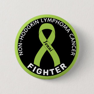 Non-Hodgkin Lymfoom Fighter Ribbon Black Button