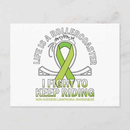 Non hodgkin lymphoma cancer awareness lime ribbon briefkaart (Voorkant)