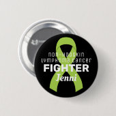 Non-Hodgkin Lymphoma Ribbon Black Button (Voorkant /achterkant)