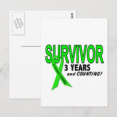 Non-Hodgkins Lymfoom 3 jaar Survivor Briefkaart (Voorkant / Achterkant)