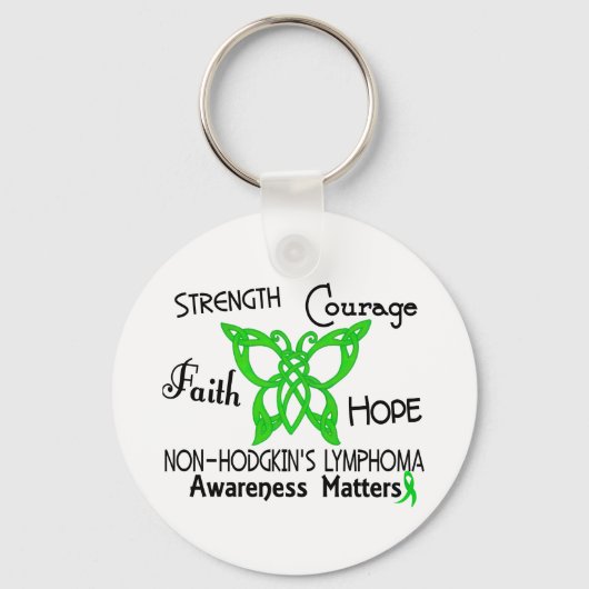 Non-Hodgkins Lymfoom Celtic Butterfly 3 Sleutelhanger (Voorkant)