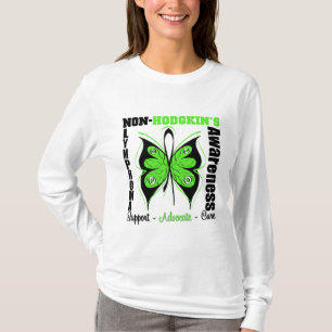 Non-Hodgkins Lymphoma Awareness Butterfly T-shirt