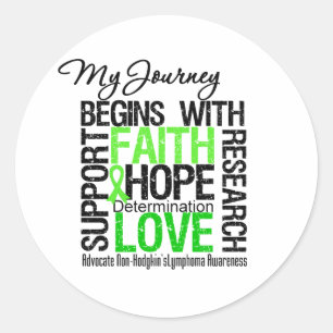 Non Hodgkins Lymphoma Mijn reis begint met FAITH Ronde Sticker
