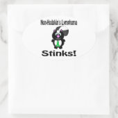 Non-Hodgkins Lymphoma Stinks Skunk Awareness Ovale Sticker (Tas)