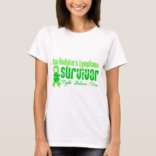 Non Hodgkins Lymphoma Survivor Flower Ribbon T-shirt