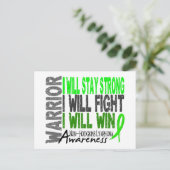 Non-Hodgkins Lymphoma Warrior Briefkaart (Staand voorkant)