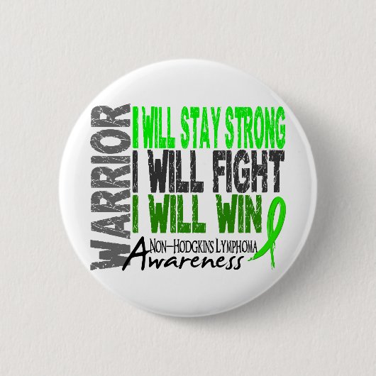 Non-Hodgkins Lymphoma Warrior Ronde Button 5,7 Cm (Voorkant)