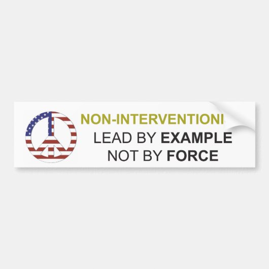 Non-interventie Bumpersticker (Voorkant)