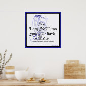 Non, je ne suis pas trop jeune Poster de l'arthrit (Cuisine)