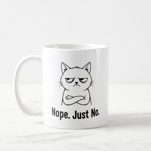 Non Juste Non Chat – Tasse de Café Drôle pour les (Gauche)