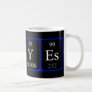 Non/Oui, tasse de mots de table périodique