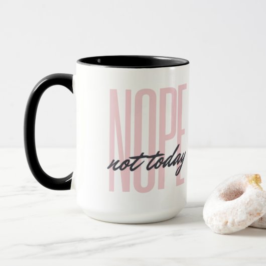 Non Pas Aujourd'Hui Mug (Avec donut)